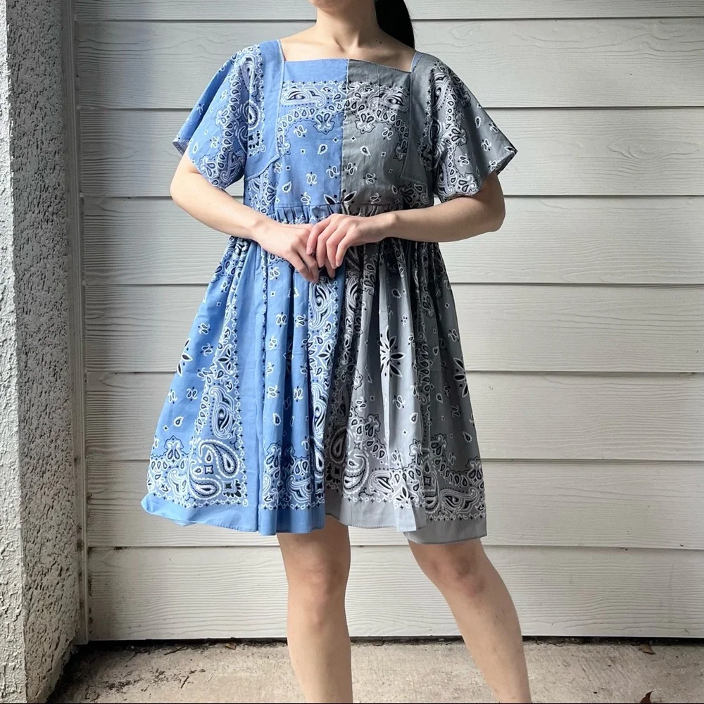 Handmade Bandana Dress/Half&Half - Picture 14 of 16